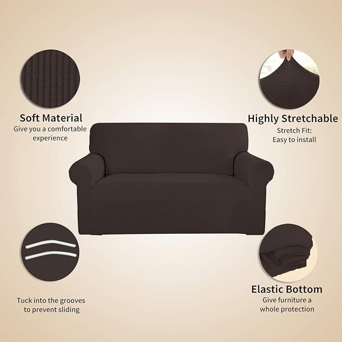 Easy-Going Stretch 4 Seater Sofa Slipcover 1-Piece Sofa Cover Furniture - Image 4