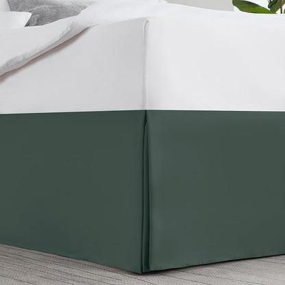 Nestl Forest Green Bed Skirt Cal King Size - Image 2