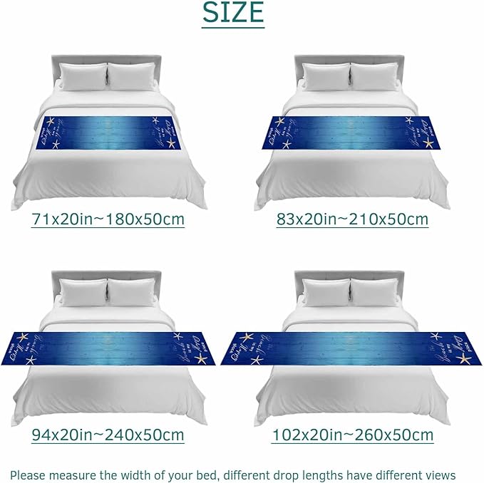 Happy Beach Place Marine Starfish Bed Runners - Image 8