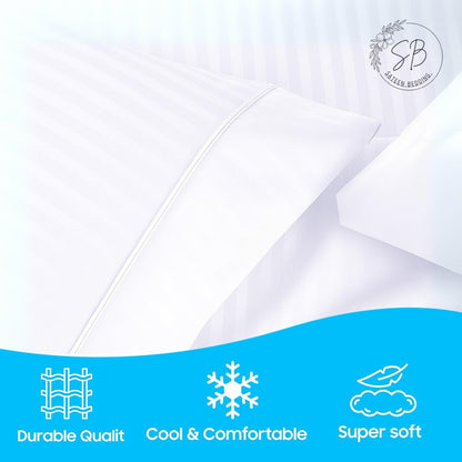 3 piece hospital bed sheet set, 100% egyptian, close-up detail