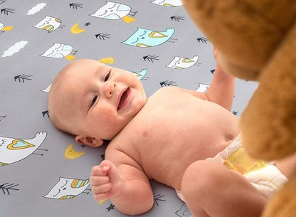 Pack n Play Sheets, BROLEX 2 Pack Mini Crib Sheets, Stretchy Portable Fitted - Image 5