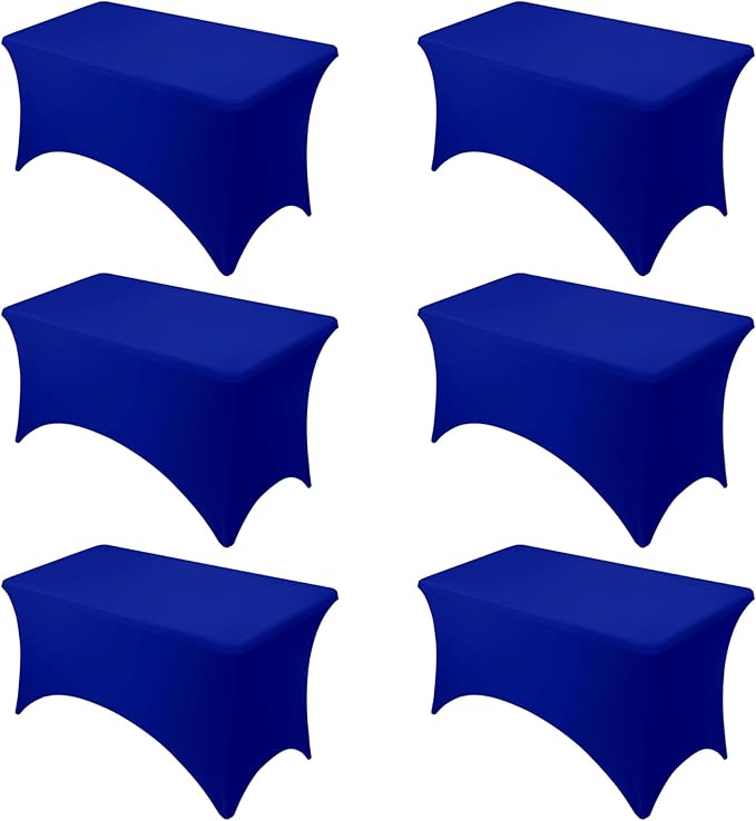 6-Pack Premium Royal Blue Spandex Tablecloths by DailySet