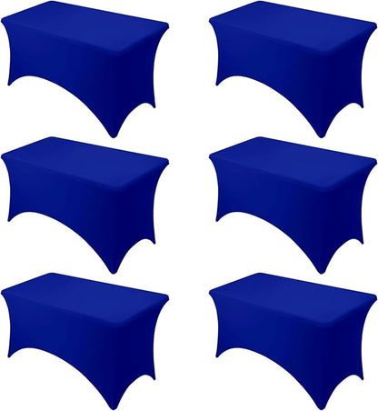 6-Pack Premium Royal Blue Spandex Tablecloths by DailySet