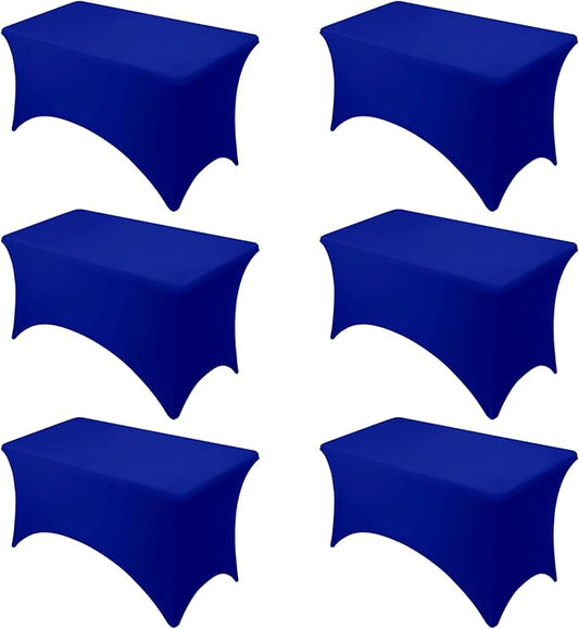 6-Pack Premium Royal Blue Spandex Tablecloths by DailySet