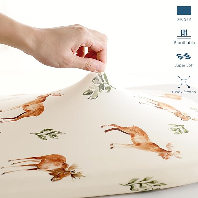 GRSSDER Ultra Soft Bassinet Sheets 2 Pack, Stretchy Breathable Knit Bassinet - Image 7