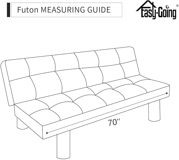Easy-Going Futon Sofa Slipcover Reversible Sofa Cover Armless Couch Cover Water - Image 9