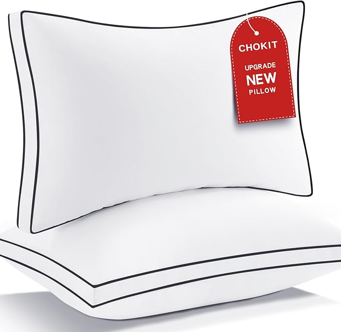 Premium Pillows Standard Size Set of 2, Fluffy and Supportive 7D Down by CHOKIT