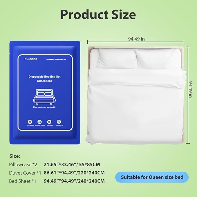 4 PCS Disposable Bed Sheet Queen Size, Disposable Sheet - Image 7