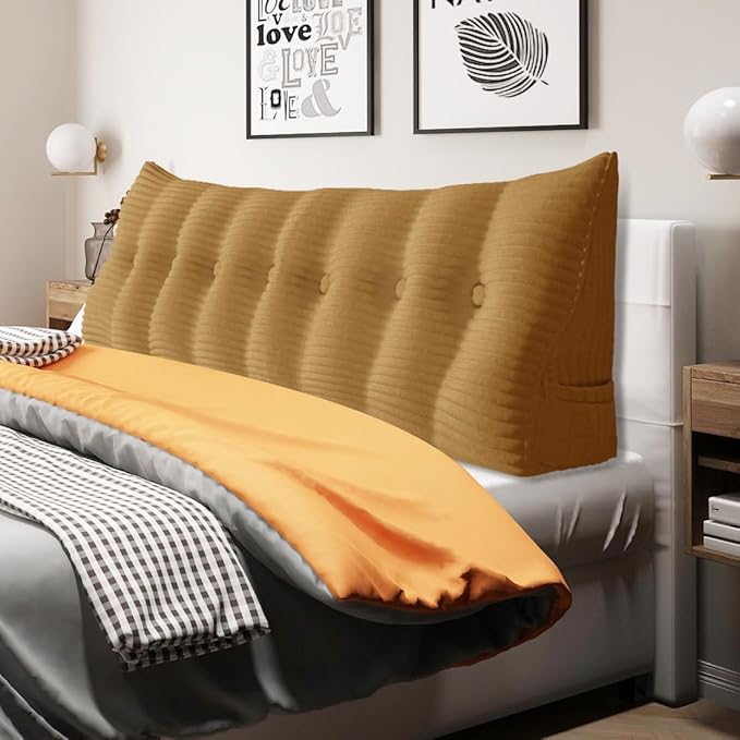 14 lbs Thickened King Wedge Pillow Headboard Body Positioner Triangular Reading by Rucener