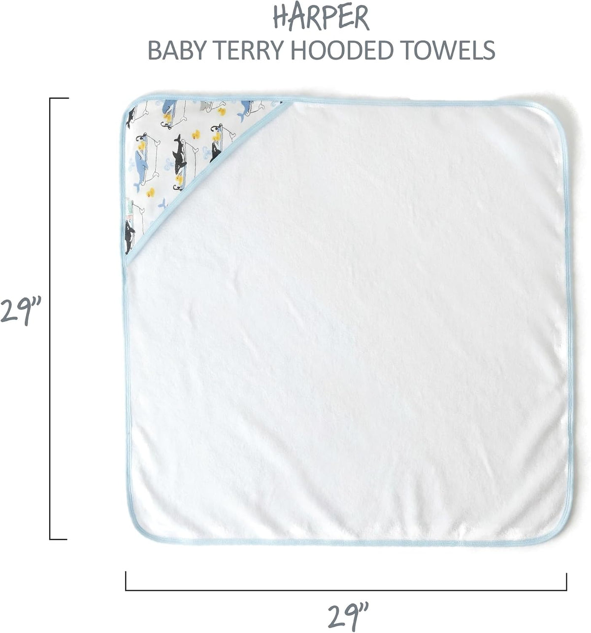butterblu splash squad hooded towels & washcloths 100%, package contents