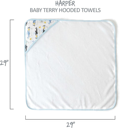 butterblu splash squad hooded towels & washcloths 100%, package contents