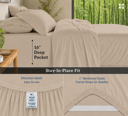 100% egyptian cotton split king sheets sets for, side view