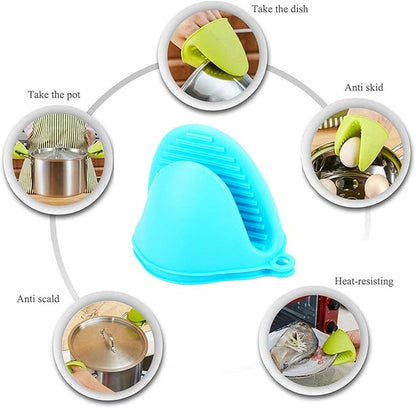 3 Pairs Mini Oven Mitts Gloves Silicone Heat Resistant Cooking Pinch Mitts - Image 6