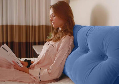 Triangular Reading Bed Rest Pillow Large Bolster Cushion Headboard Backrest - Image 3