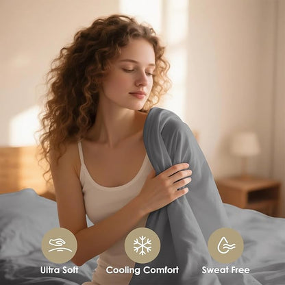 Full Sheet Set - 4 Piece Silky Soft Breathable Bed Sheet & Pillowcase Set - Image 4