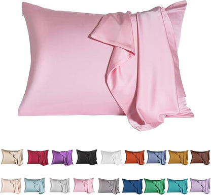 Mulberry Silk Pillowcase for Hair and Skin, Standard Size Cooling Silk Pillow by SIYUAN