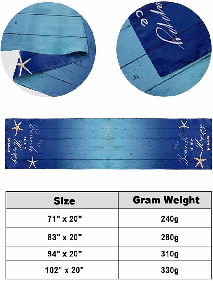 Happy Beach Place Marine Starfish Bed Runners - Image 6
