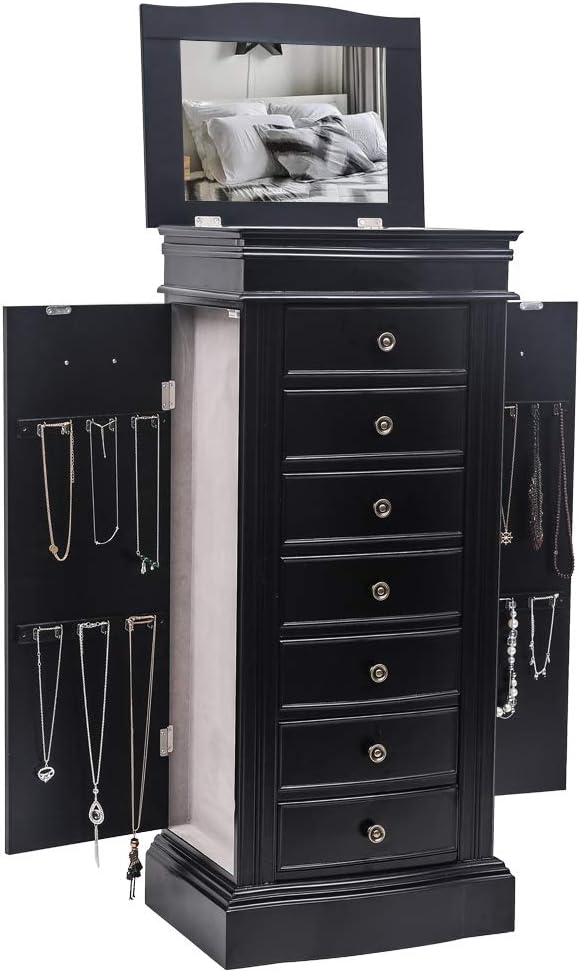 karl home large standing jewelry armoire cabinet with, main product view