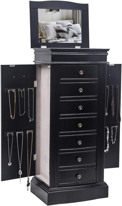 karl home large standing jewelry armoire cabinet with, main product view
