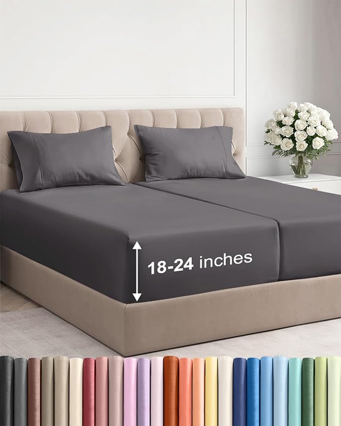 Extra Deep Pocket Split King Sheets by CGKUnlimited