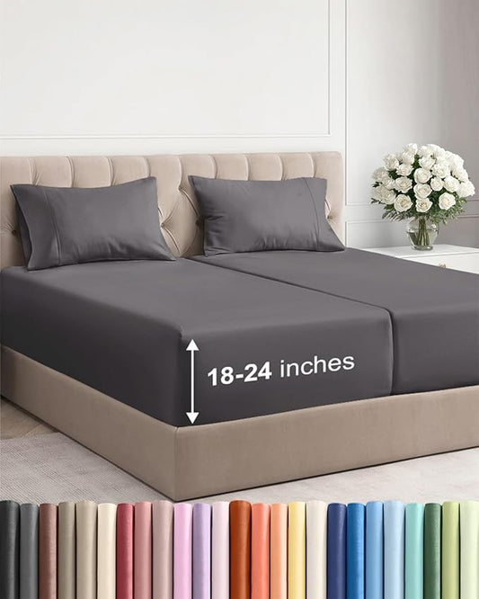 Extra Deep Pocket Split King Sheets by CGKUnlimited
