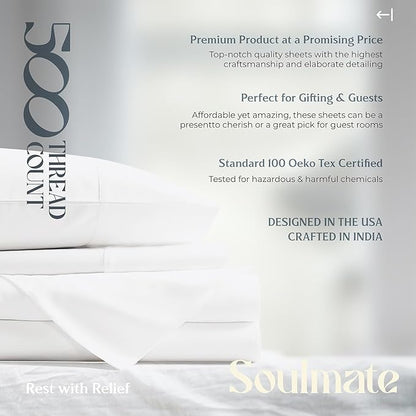 Mayfair Linen 100% Egyptian Cotton 2 Pack Twin Sheet Set - Image 8