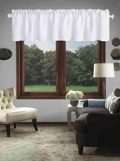 White Extra Wide Window Valance by HighQualityCurtains
