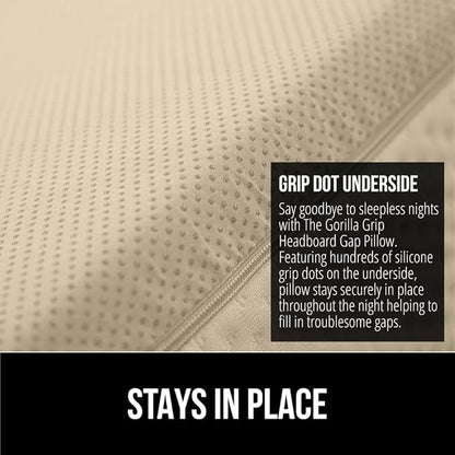 GORILLA GRIP Patent Pending Bed Wedge Pillow Headboard Gap Filler, US Designed - Image 4