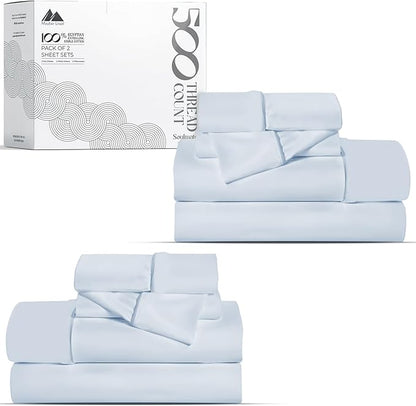 Mayfair Linen 100% Egyptian Cotton 2 Pack King Sheet Set by MayfairLinen