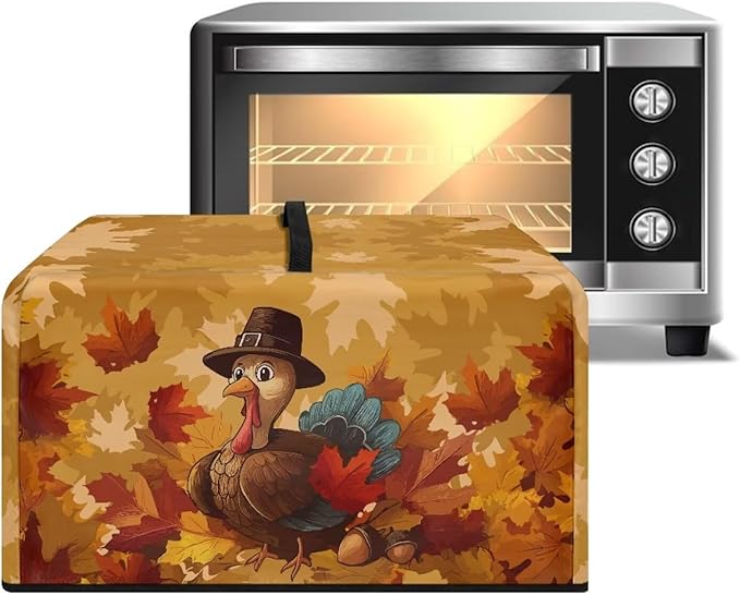 Microwave Oven Dust Cover, Thanksgiving Turkey Waterproof Polyester Dust Cover - Image 2