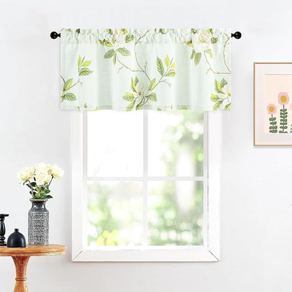 Leeva Blue Farmhouse Window Valance - Image 2