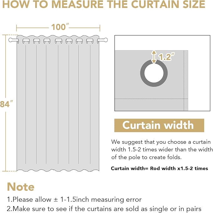 H.VERSAILTEX 100% Blackout Patio Curtains Thermal Insulated Curtains - Image 2