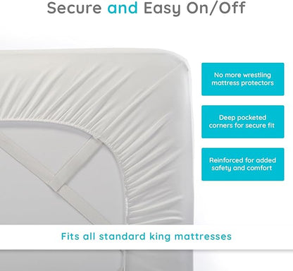PUREgrace Tencel Mattress Protector – Waterproof, Noiseless Cover, Soft and - Image 6