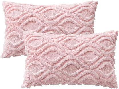 MIULEE Light Pink Valentines Throw Pillow Covers 12x20 Inch, Soft Spring Plush - Image 6