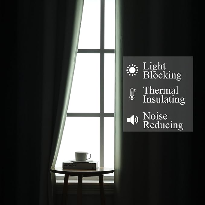 Estelar Textiler Ombre Blackout Curtains 102 Inches Long 2 Panels Set, Full - Image 3