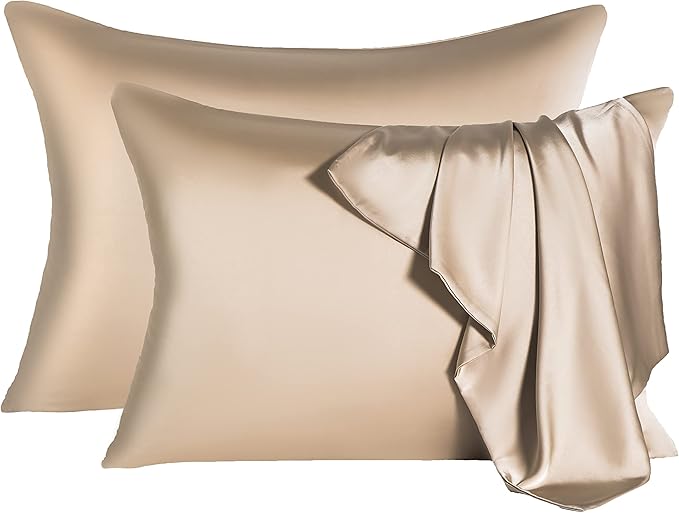 2 Pcs Mulberry Silk Pillowcase for Hair and Skin, Cooling Silk Pillow Case by SIYUAN