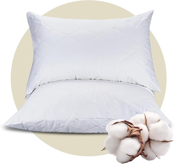 CoolShields Premium 100% Cotton Waterproof Pillow Protectors by CooShields