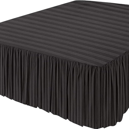 KRISHNA Ruffled Bed Skirt with Split Corners Queen, 100% Microfiber Hotel - Image 2