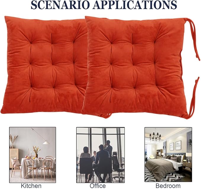 2 Pack Square Seat Cushion Chair Pads - Image 5