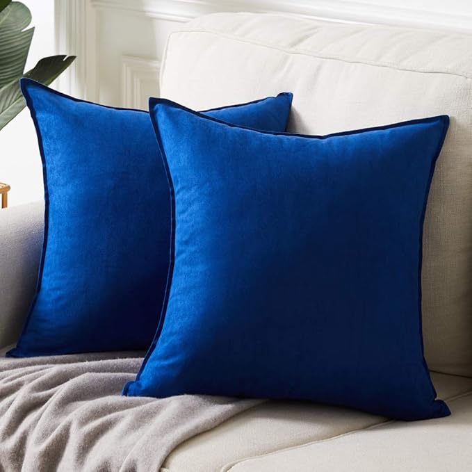 Fancy Homi 2 Packs Premium Faux Suede Decorative Throw Pillow Covers, Super by Fancy+Homi