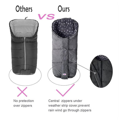 funlife Waterproof Winter Stroller Sleeping Sack, Width Adjustable Stroller - Image 5