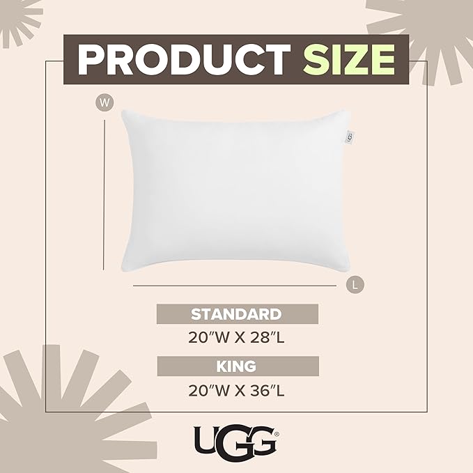 UGG Cooling Pillow Standard Size Pillow, Hotel Style - Image 8