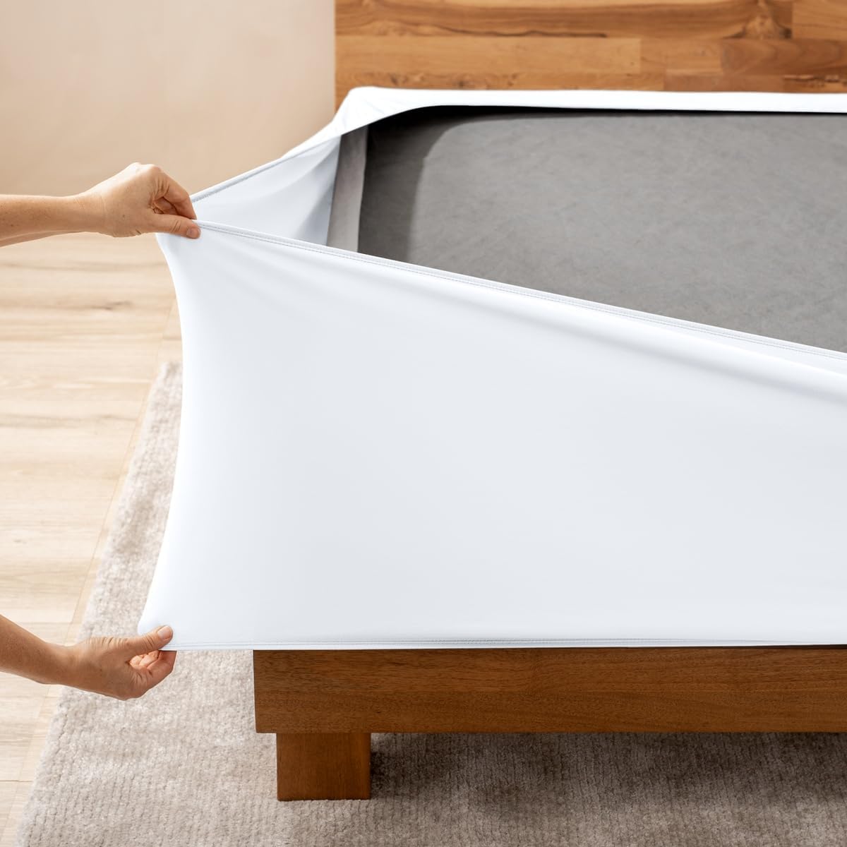 bare home king size box spring cover wrap, main product view