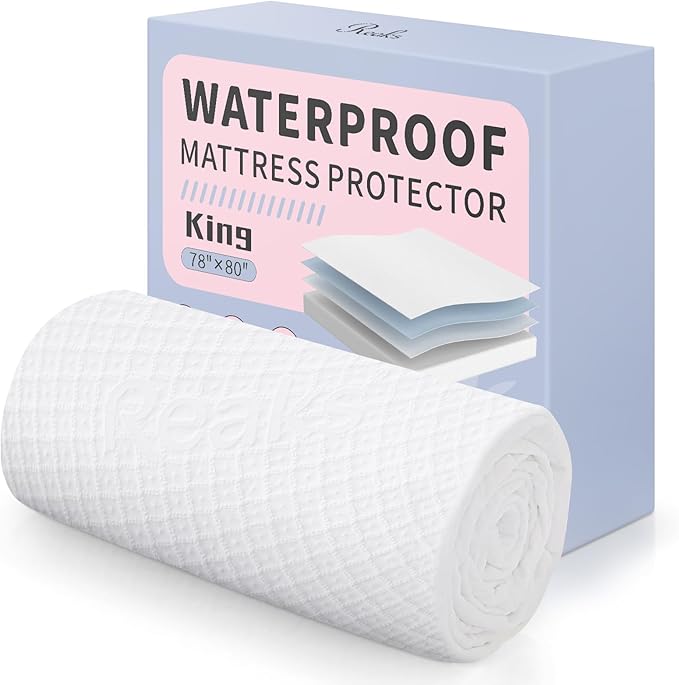 King Size Waterproof Mattress Protector Fitted Mattress Pad Cover - Image 6