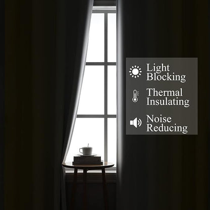 Estelar Textiler Yellow and Greyish White Gradient Blackout Curtains, Thermal - Image 3