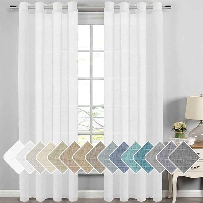 H.VERSAILTEX Natural Linen Semi Sheer Curtains by HVERSAILTEX