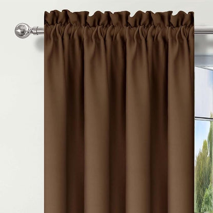 2 Pieces Valances for Window Blackout Valances Curtains Primitive Rod Pocket - Image 6