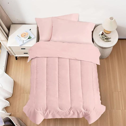 SANDJEST Pink Duvet Cover Sets Full Size by SANDJEST
