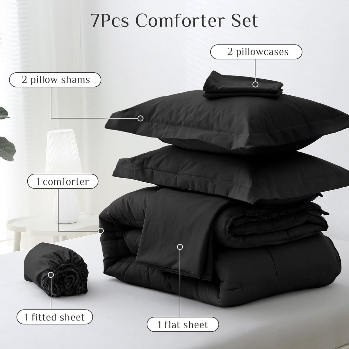 jollyvogue full comforter set, ultra-soft bed in a, package contents
