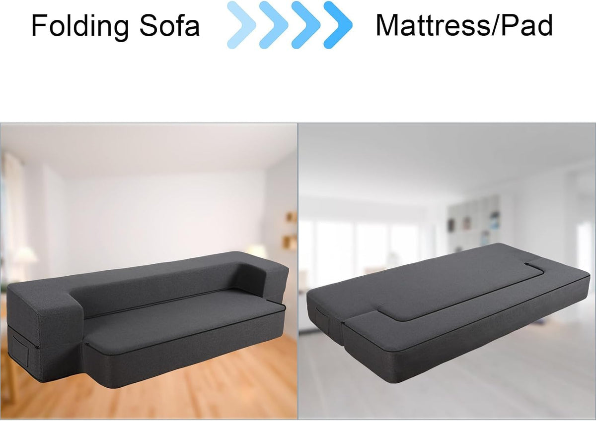 10 inch folding sofa bed memory foam futon, package contents